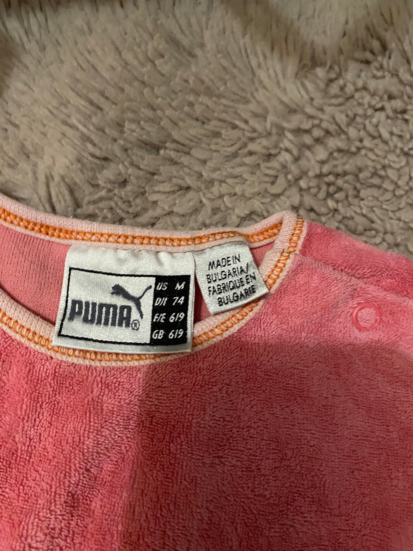 🍼 Lot 2 barboteuses bébé 9 mois – Tex légère + Puma effet éponge – Très bon état
