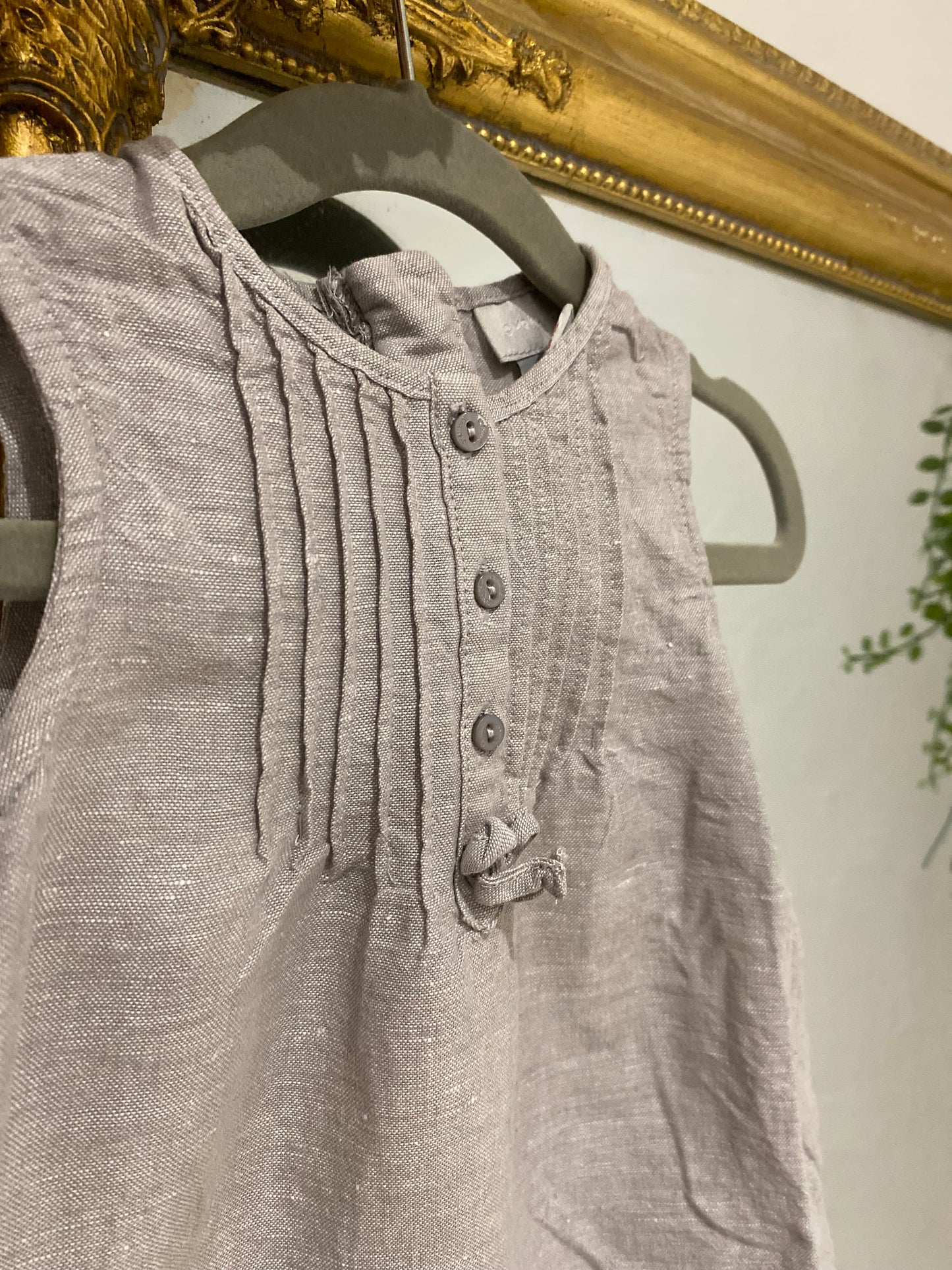 Robe effet lin taille 6 mois