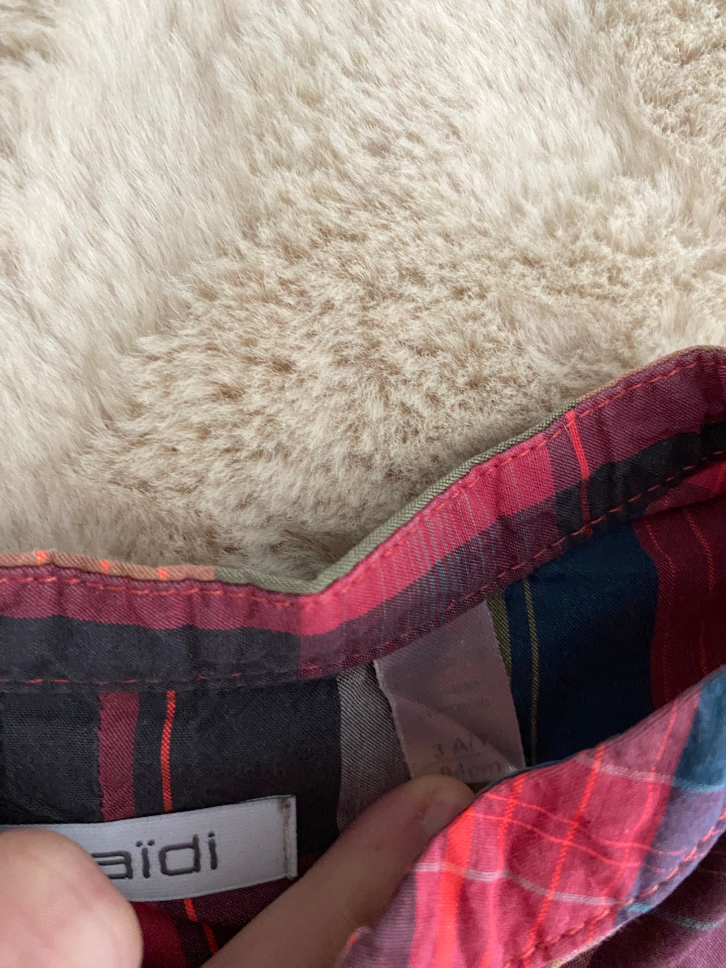 👕 Chemise tons rouge/rose – 3 ans