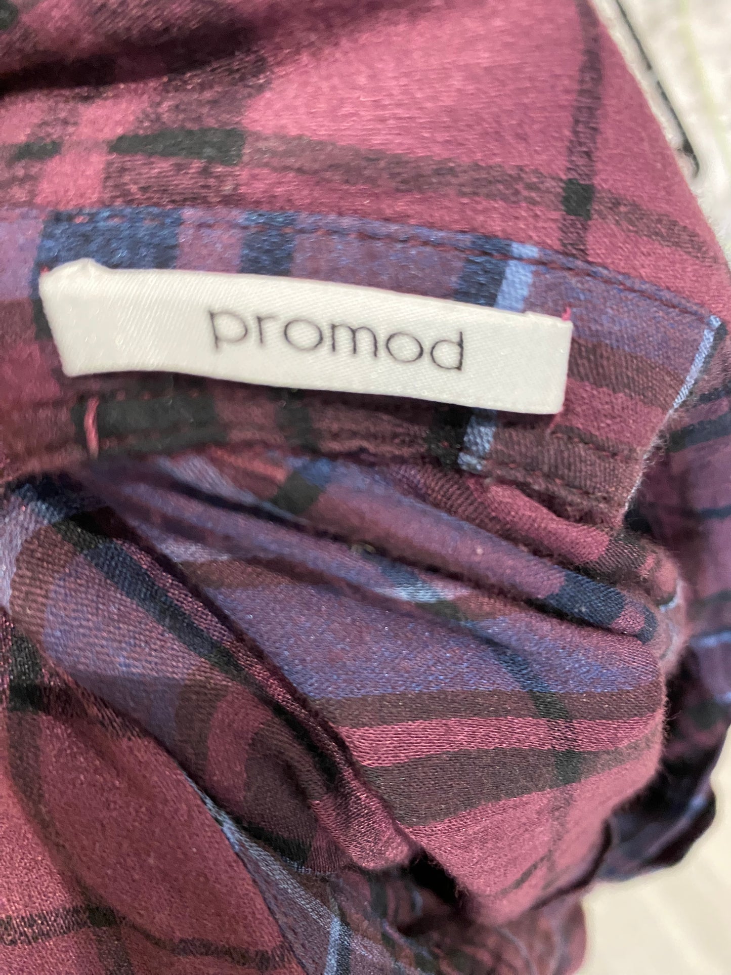 Chemise à carreaux prune – Promod – M