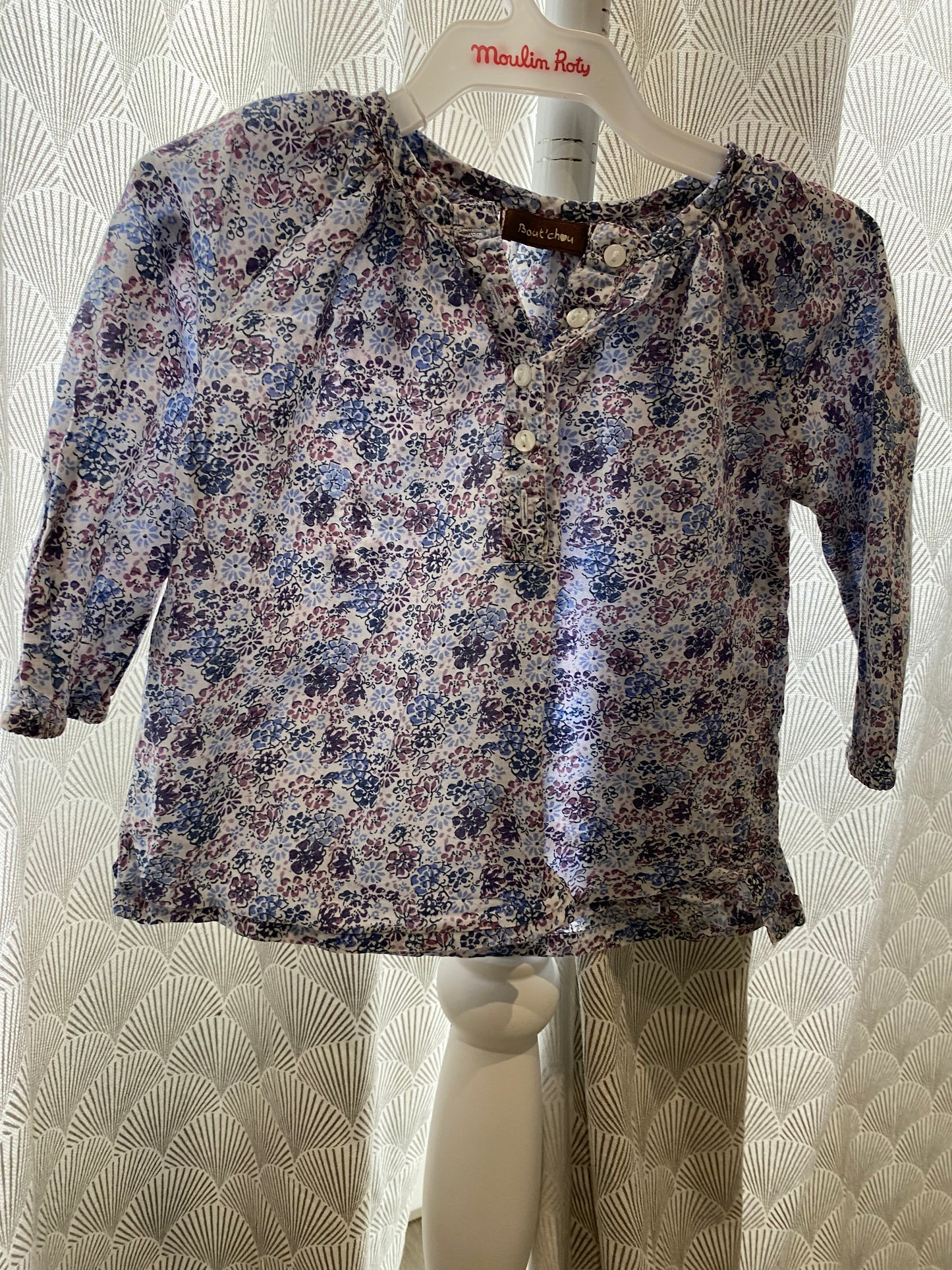 Blouse à fleurs – 9 mois – Bout’chou