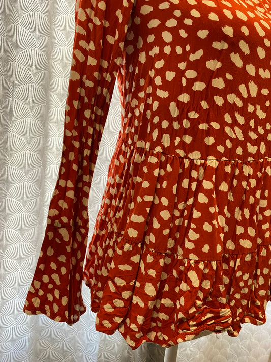 Blouse rouge et blanche – Shein – taille S