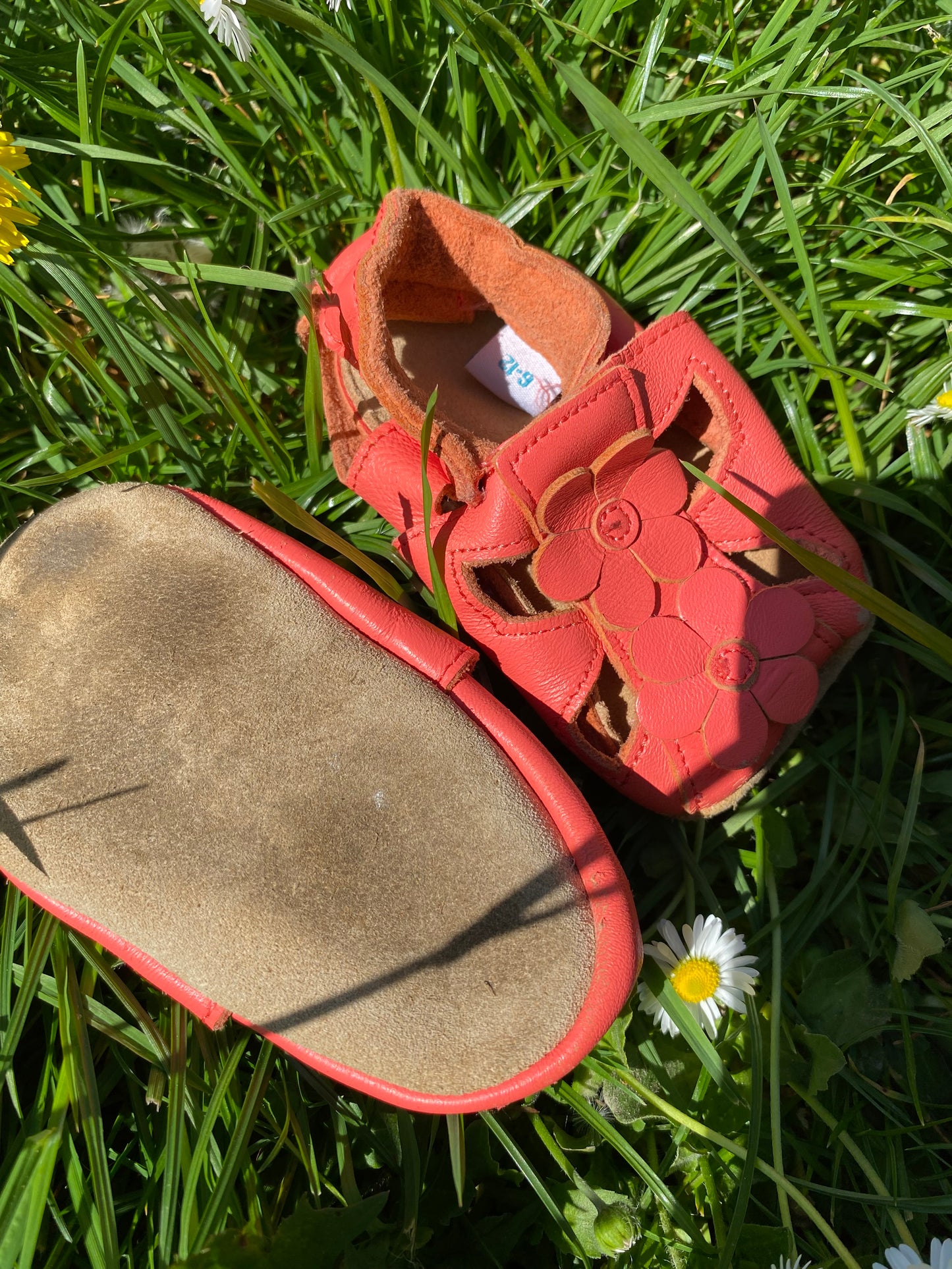 Chaussons en cuir 6/12 mois