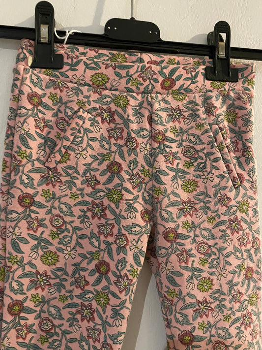 Legging rose à fleurs enfant – 4 ans – DPAM