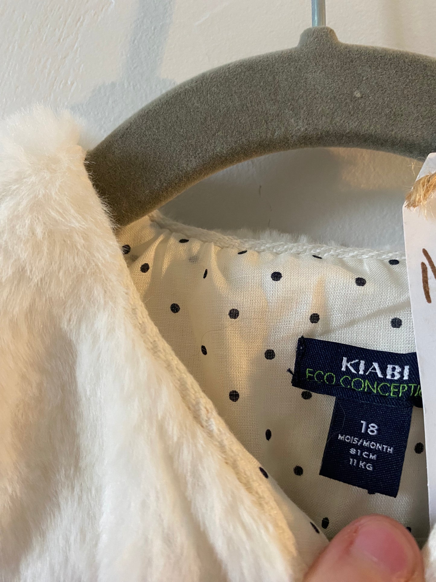 Gilet moumoute blanc bébé – 18 mois – Kiabi
