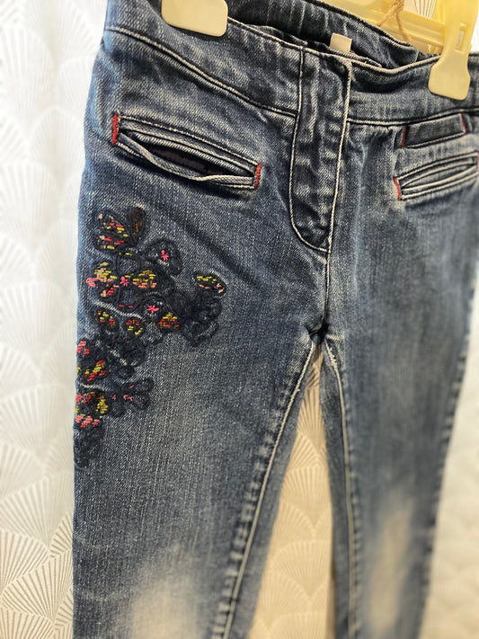Jean slim 8 ans avec décor fleurs – Ancienne collection Kenzo