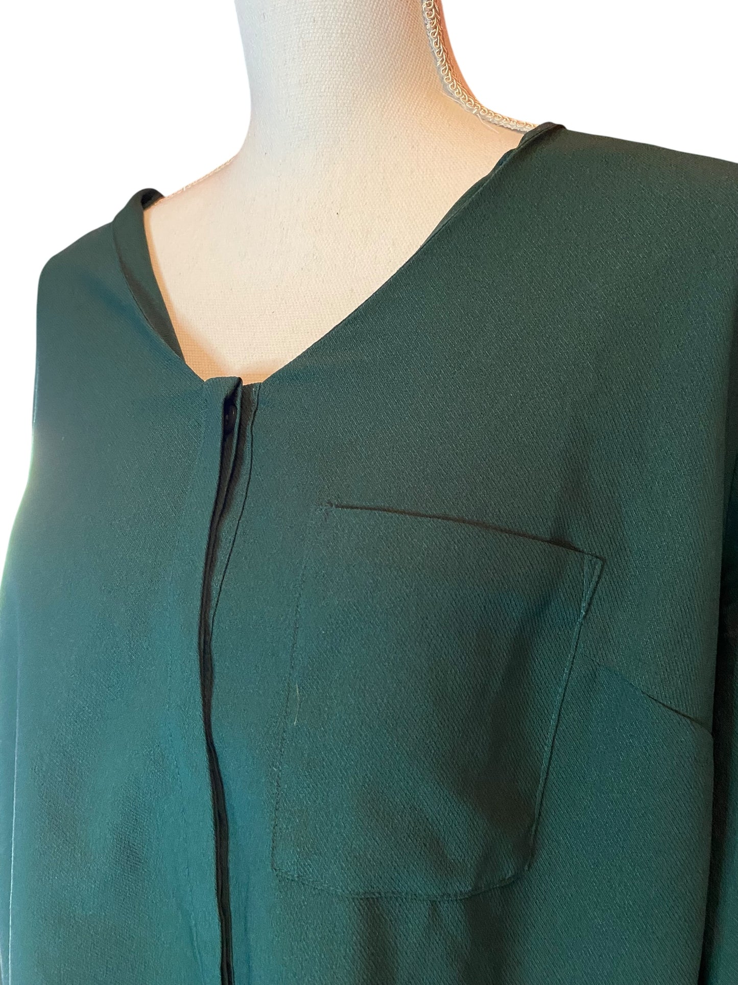 💚 Blouse vert foncé Balsamik – Taille 46 – fluide & élégante