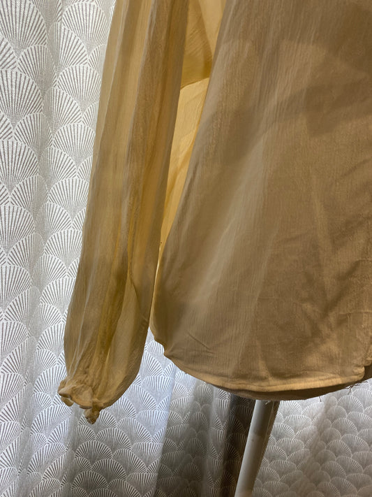 Blouse crème col dentelle – Zara – taille XL