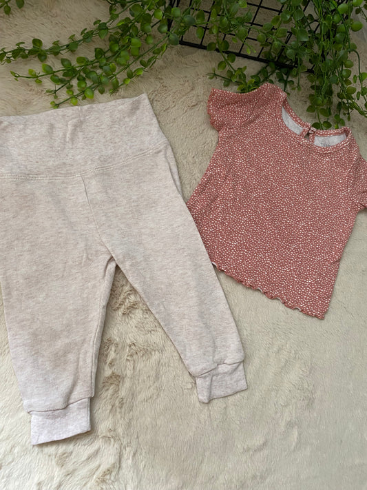 Haut rose 3/6m