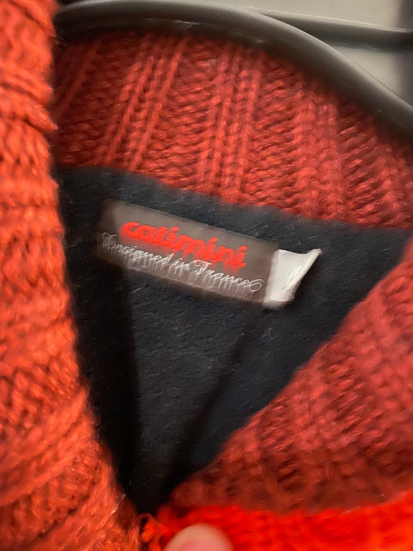 Gilet effet laine enfant rouge/beige/noir – 6 ans – Catimini