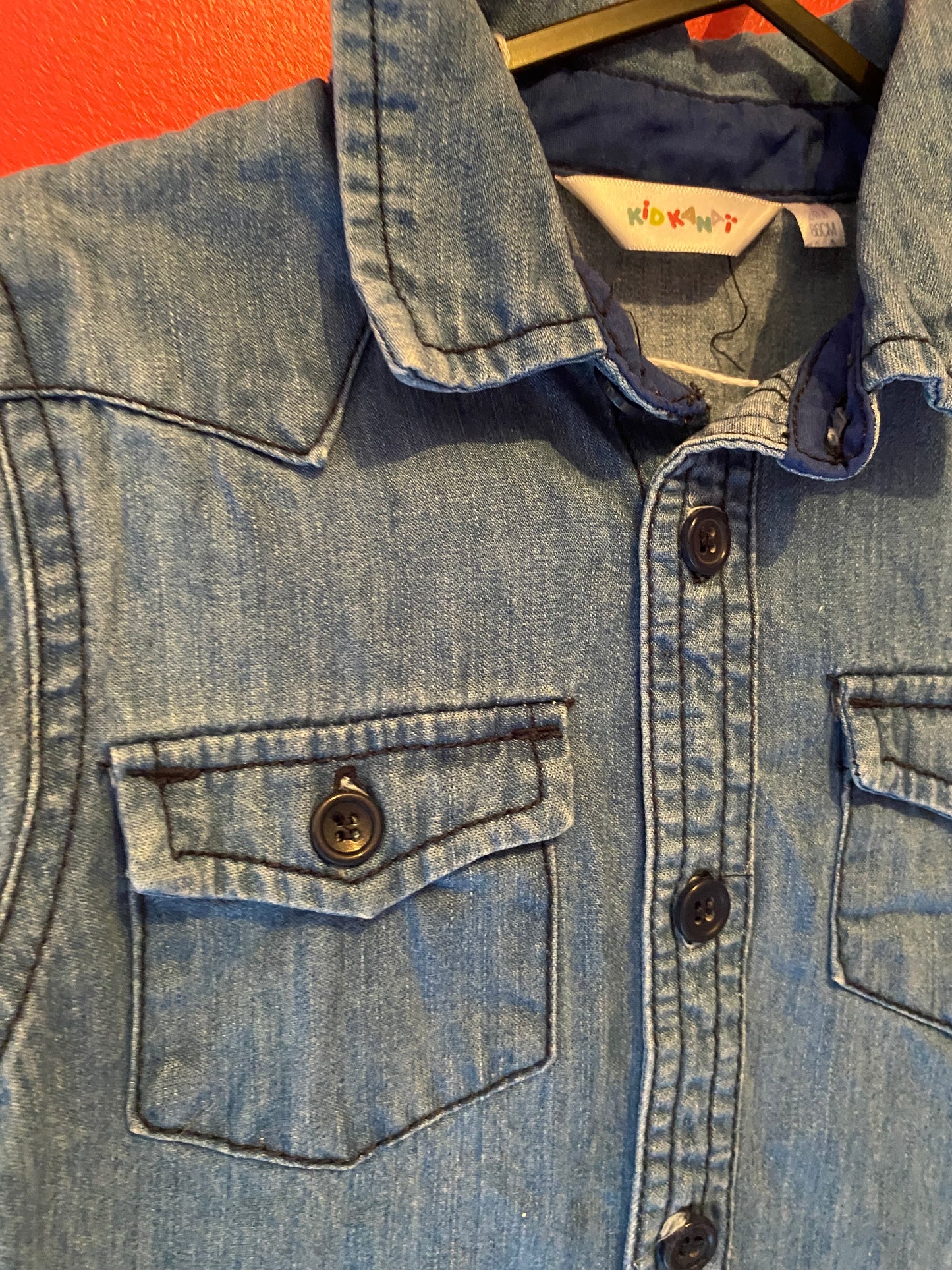 Chemise effet jean à boutons – Kidkanaï – 24 mois