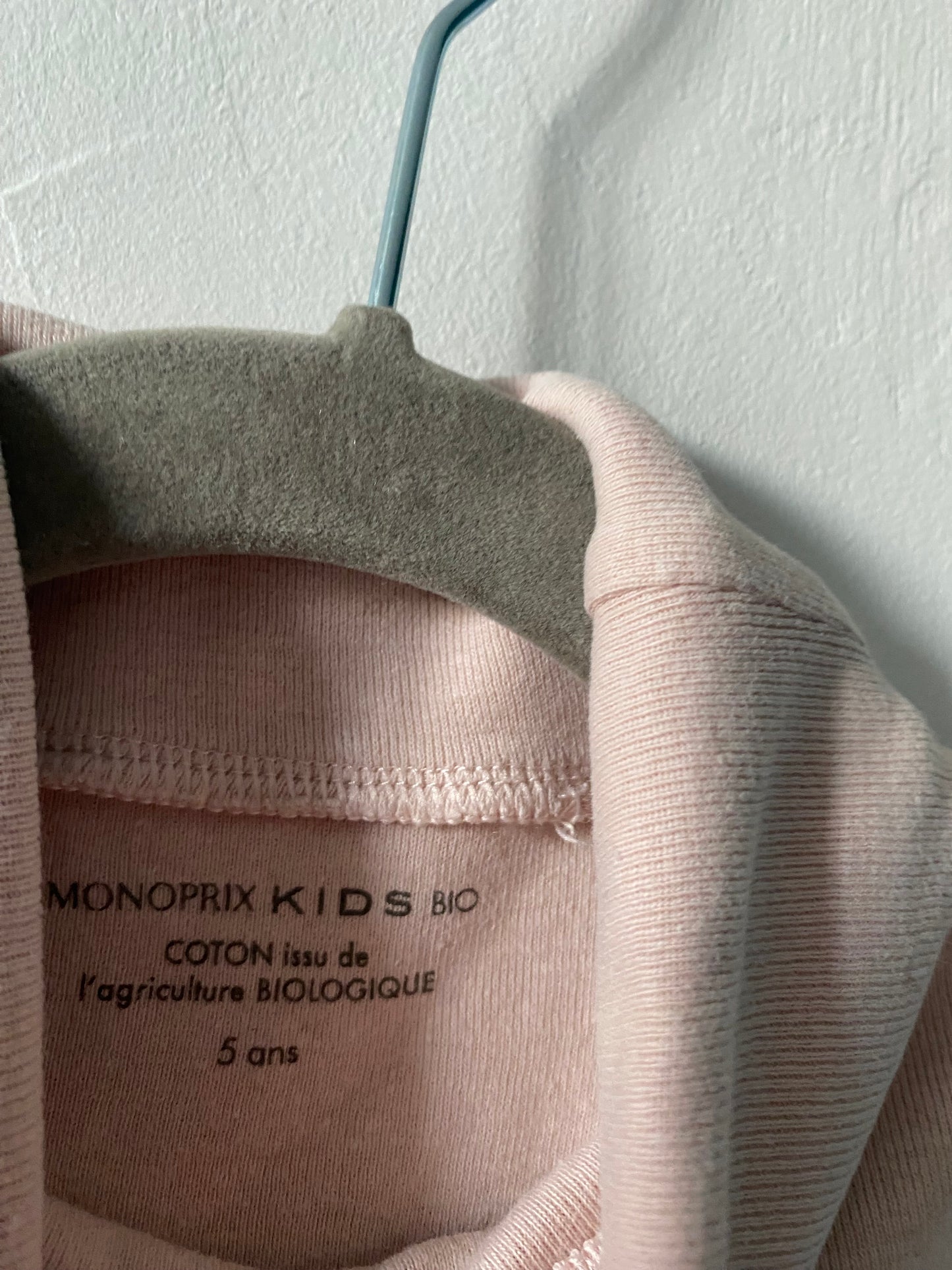 Col roulé rose poudré Monoprix Kids BIO - 5 ans