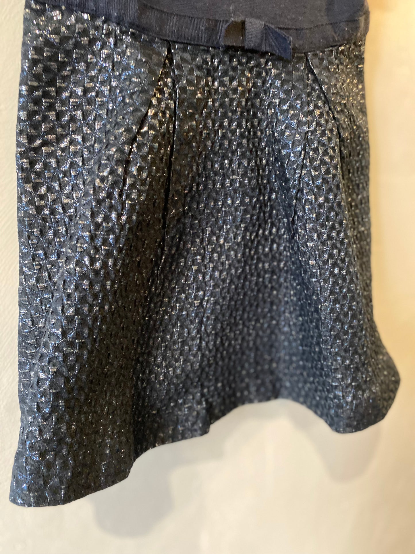 6 ans – Robe bi-matière marine à jupon pailleté – Okaïdi