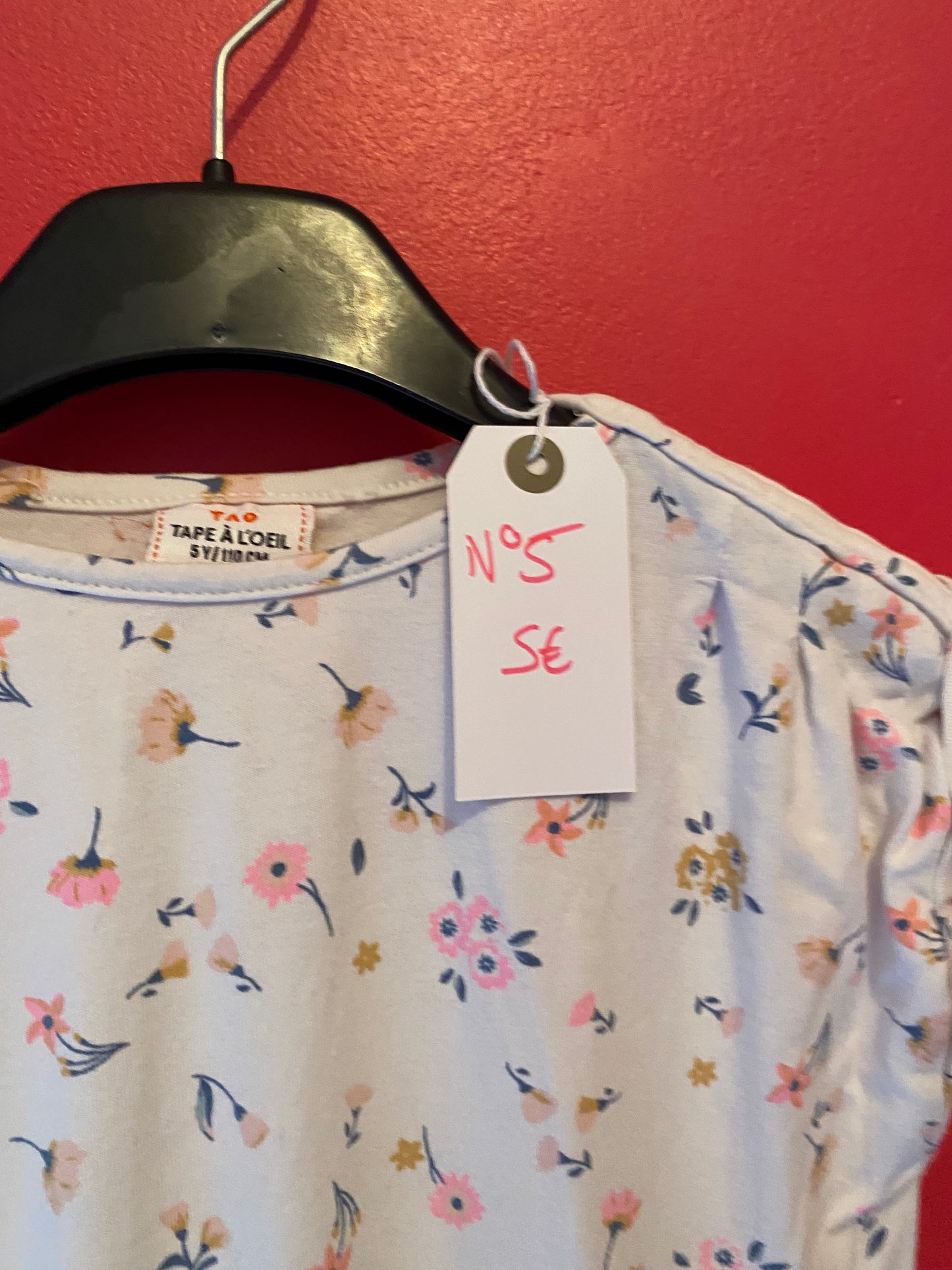 Robe crème à fleurs – Tape à l’œil – 5 ans