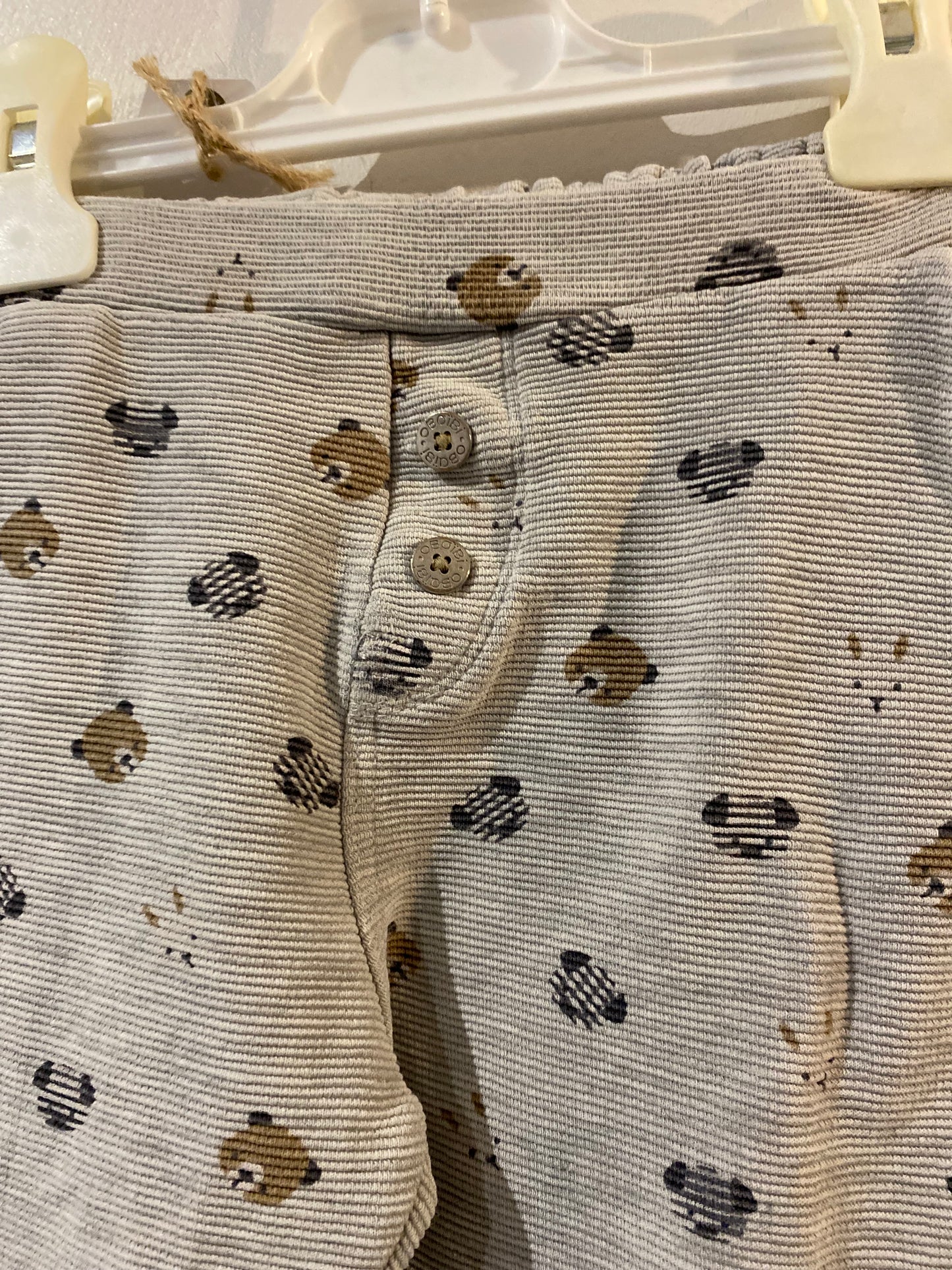 Pantalon gris motif ours – Obaïbi – 3 ans