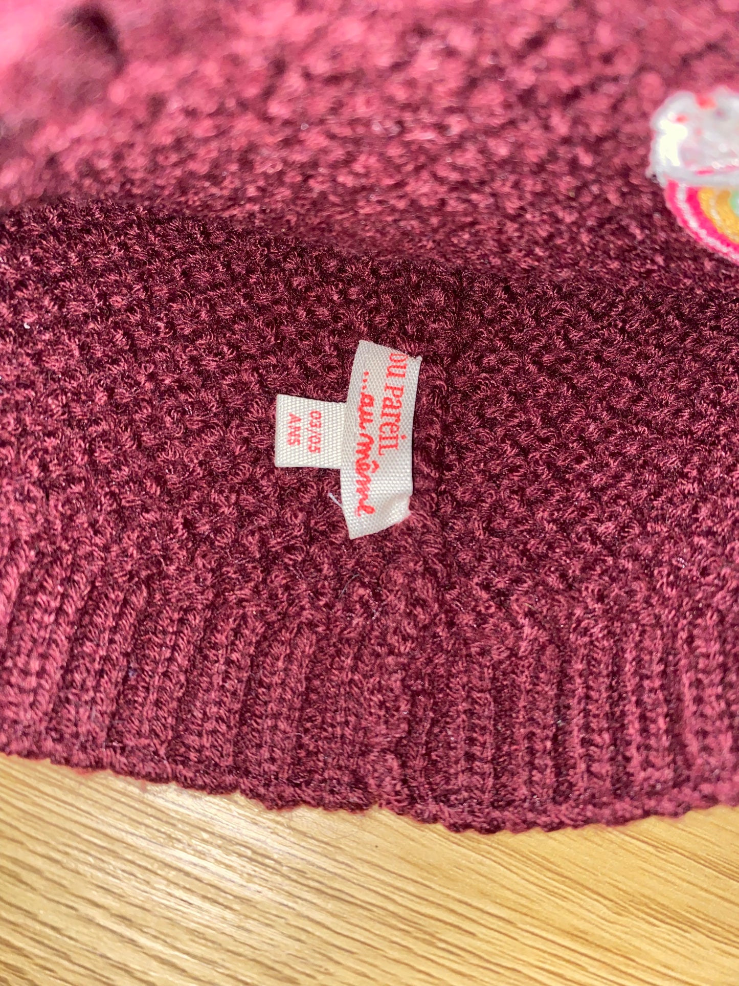 Bonnet bordeaux – 3/5 ans – DPAM