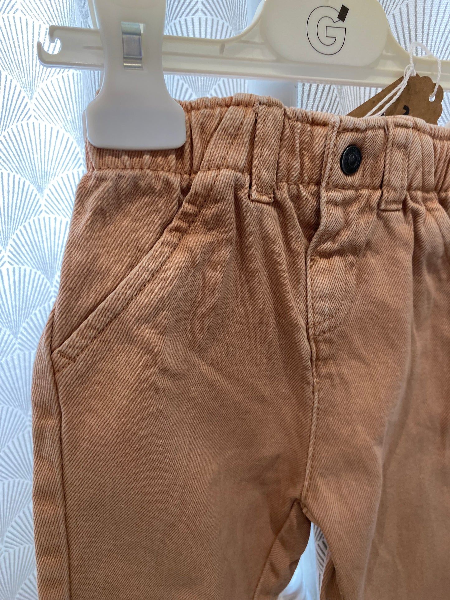 Pantalon paper bag marron – 9 mois – Kiabi