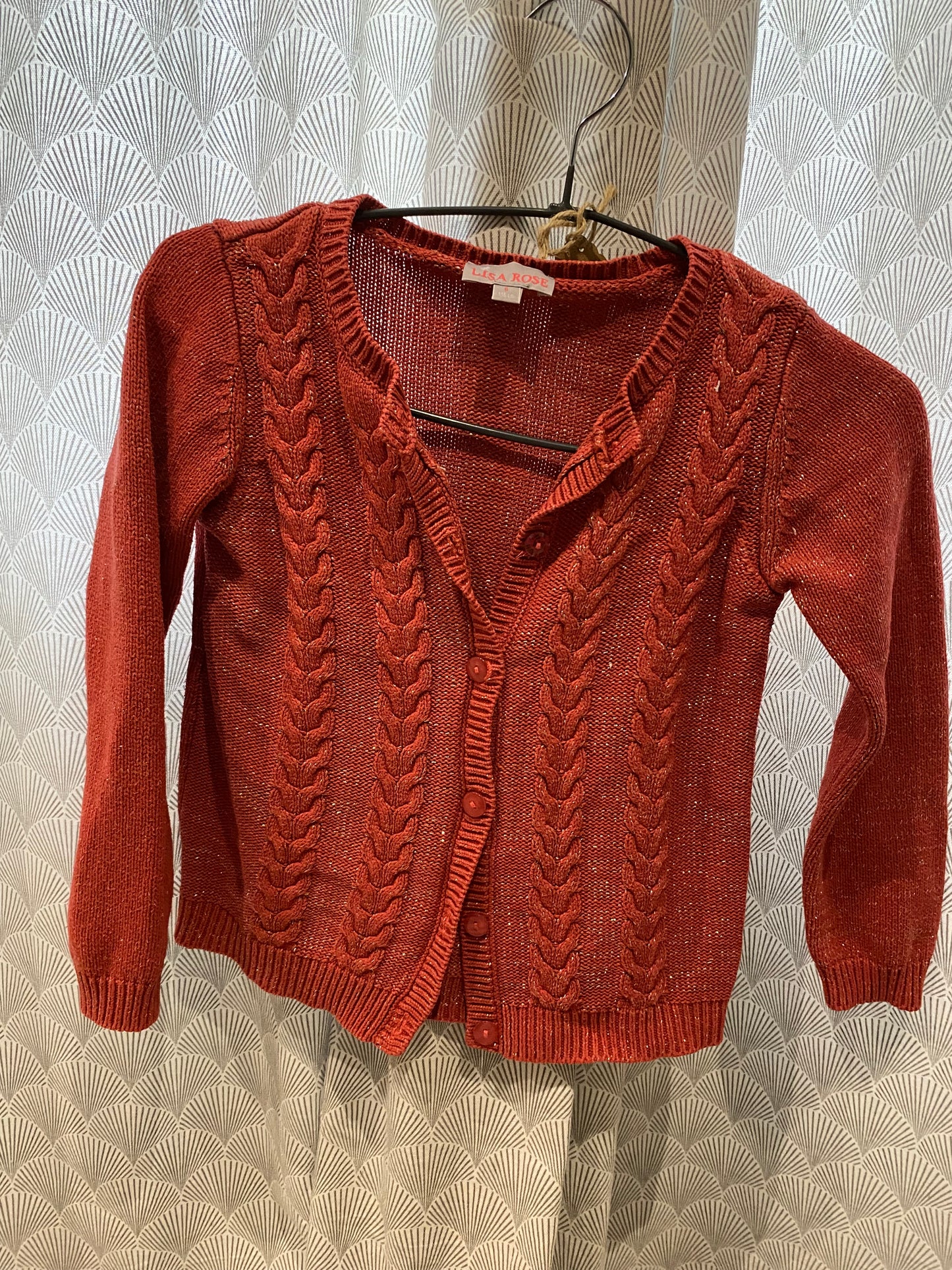 Gilet rose à paillettes – 6 ans – Lisa Rose