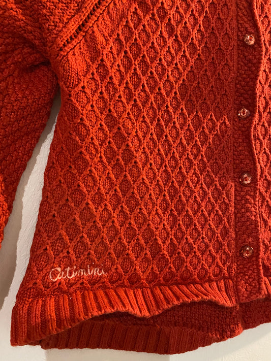 Gilet enfant rouge effet laine légèrement brillant – 4 ans – Catimini