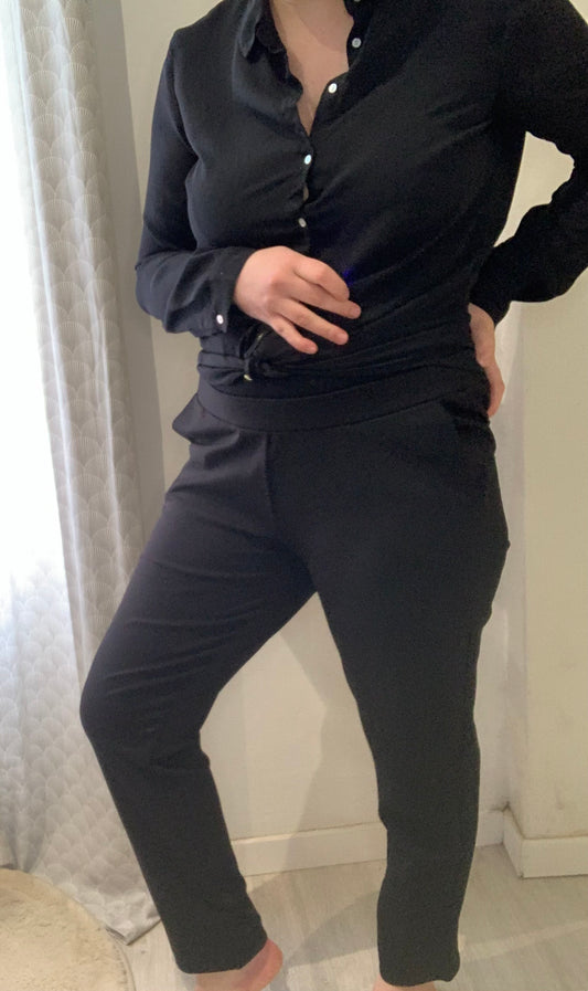 Pantalon cigarette noir XXL