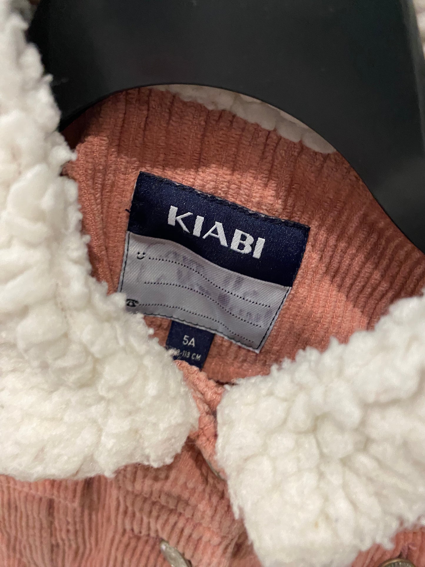 Veste en velours côtelé rose – 5 ans – Kiabi