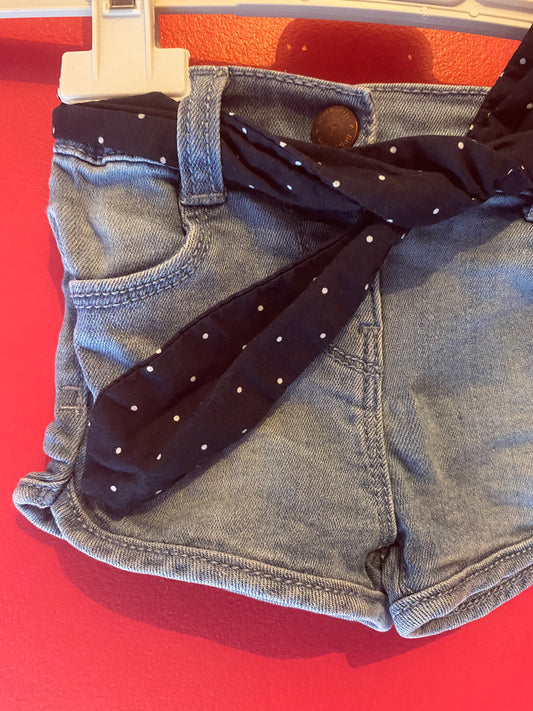 Short en jean avec ceinture à pois – Kiabi – 6 mois