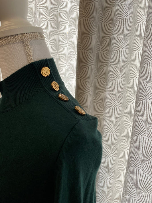 Col roulé vert sapin PROMOD – Taille M 🌲✨