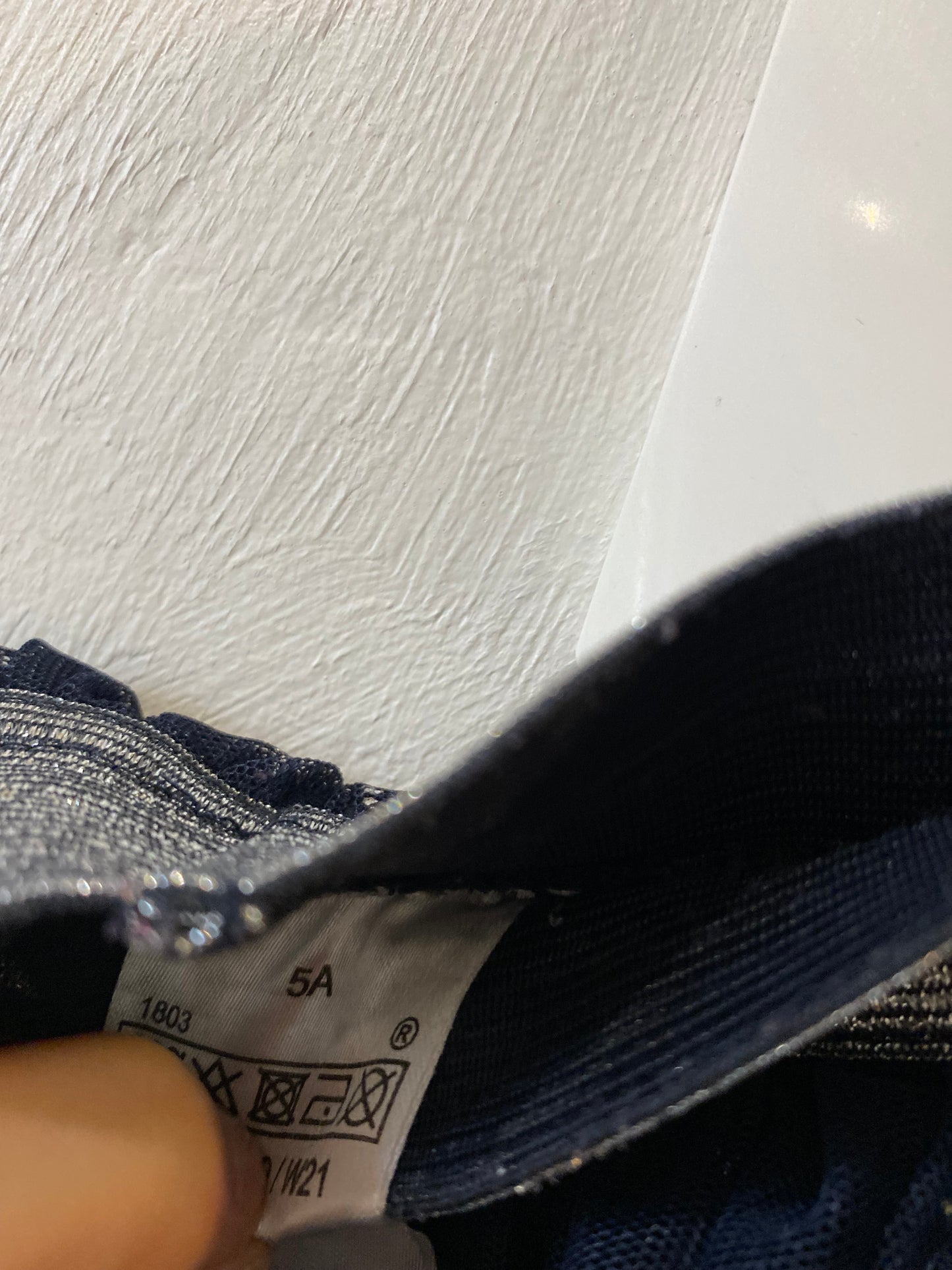 jupe tulle marine – 5 ans – bandeau doré pailleté (sans marque)