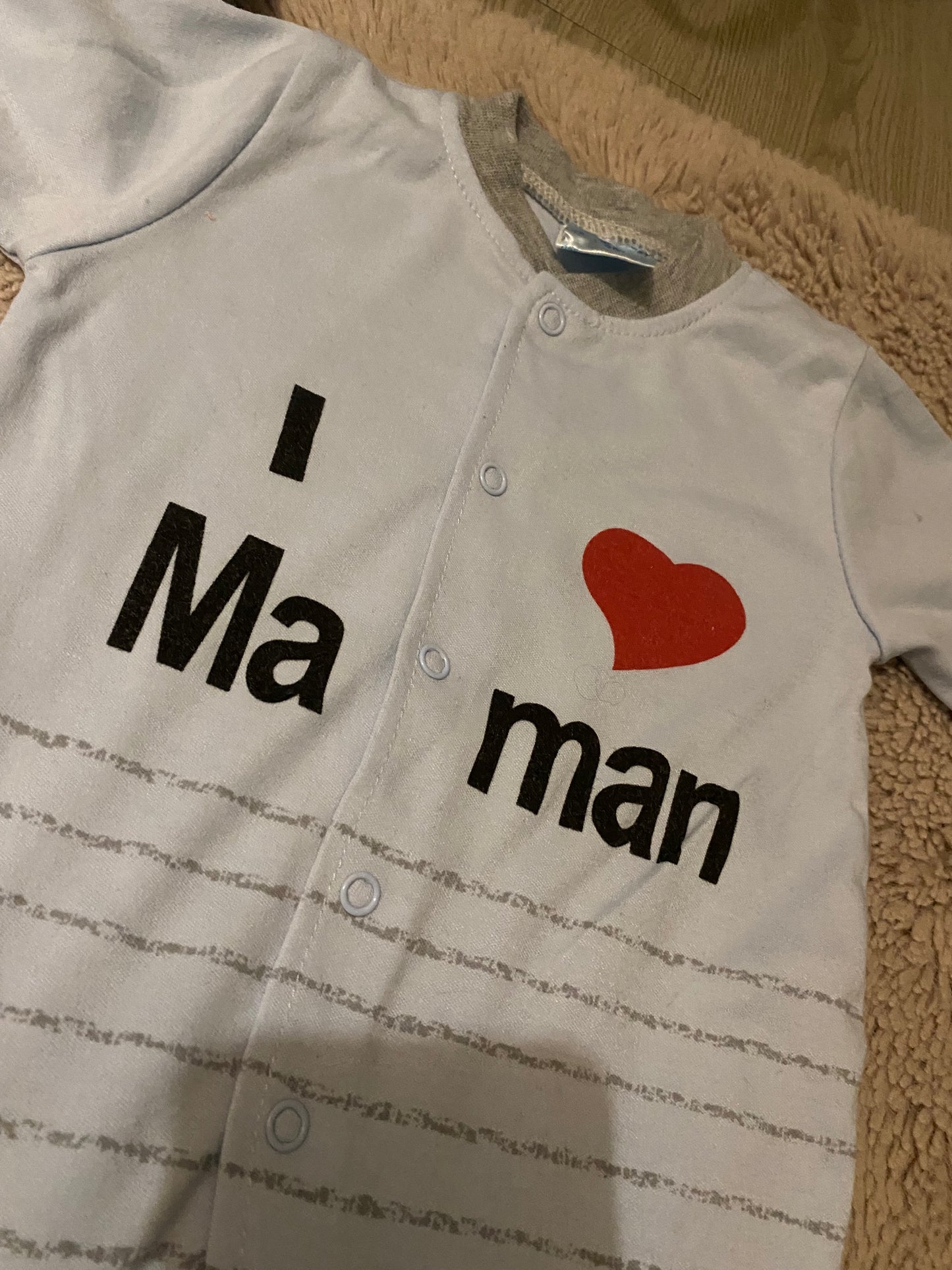 Lot 2 pyjamas bébé – Sans marque – 3 mois