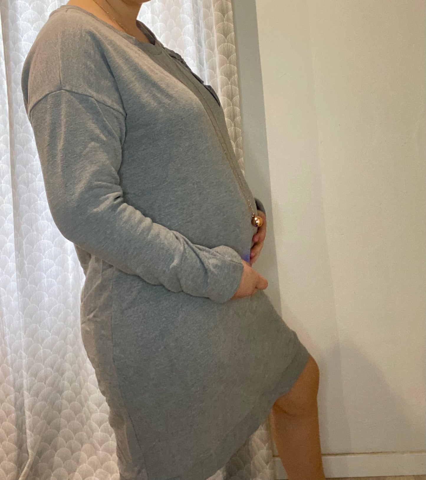 Robe grise chaude L