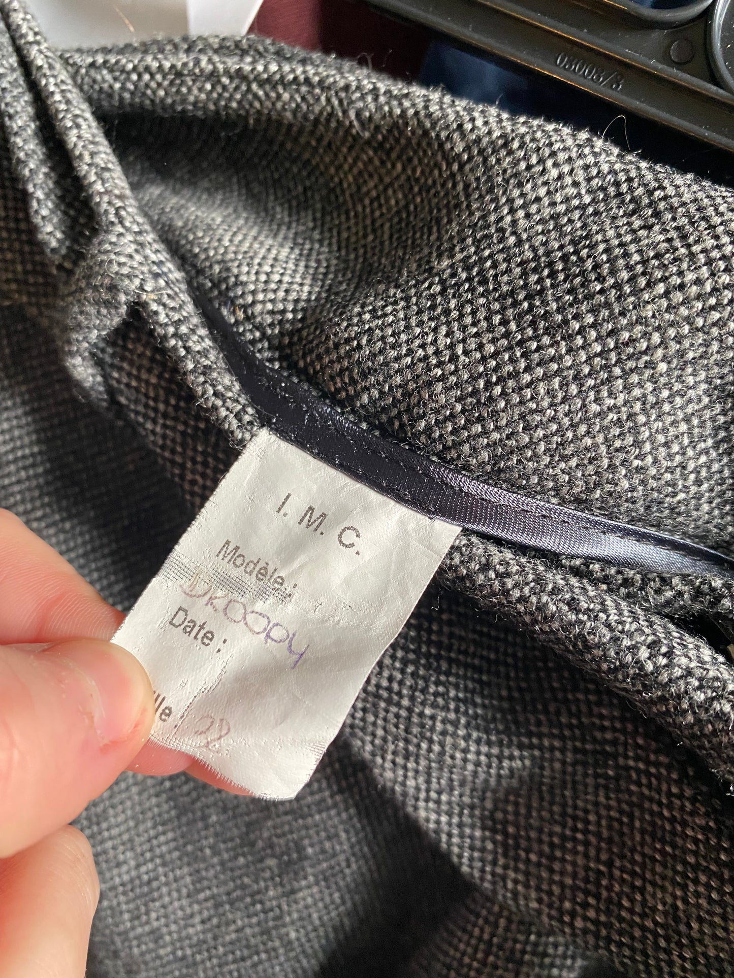 Short gris chiné avec ceinture – Taille 38 – IMC