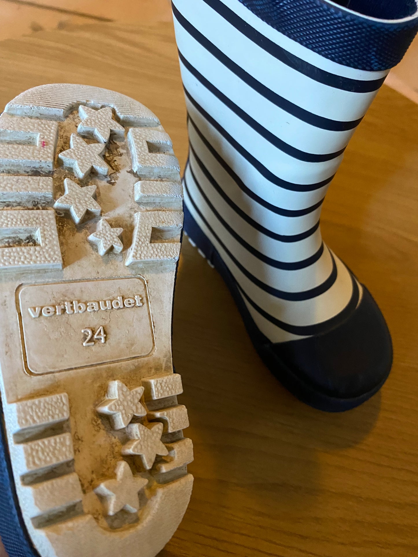 Bottes de pluie marinière – Taille 24 – Vertbaudet
