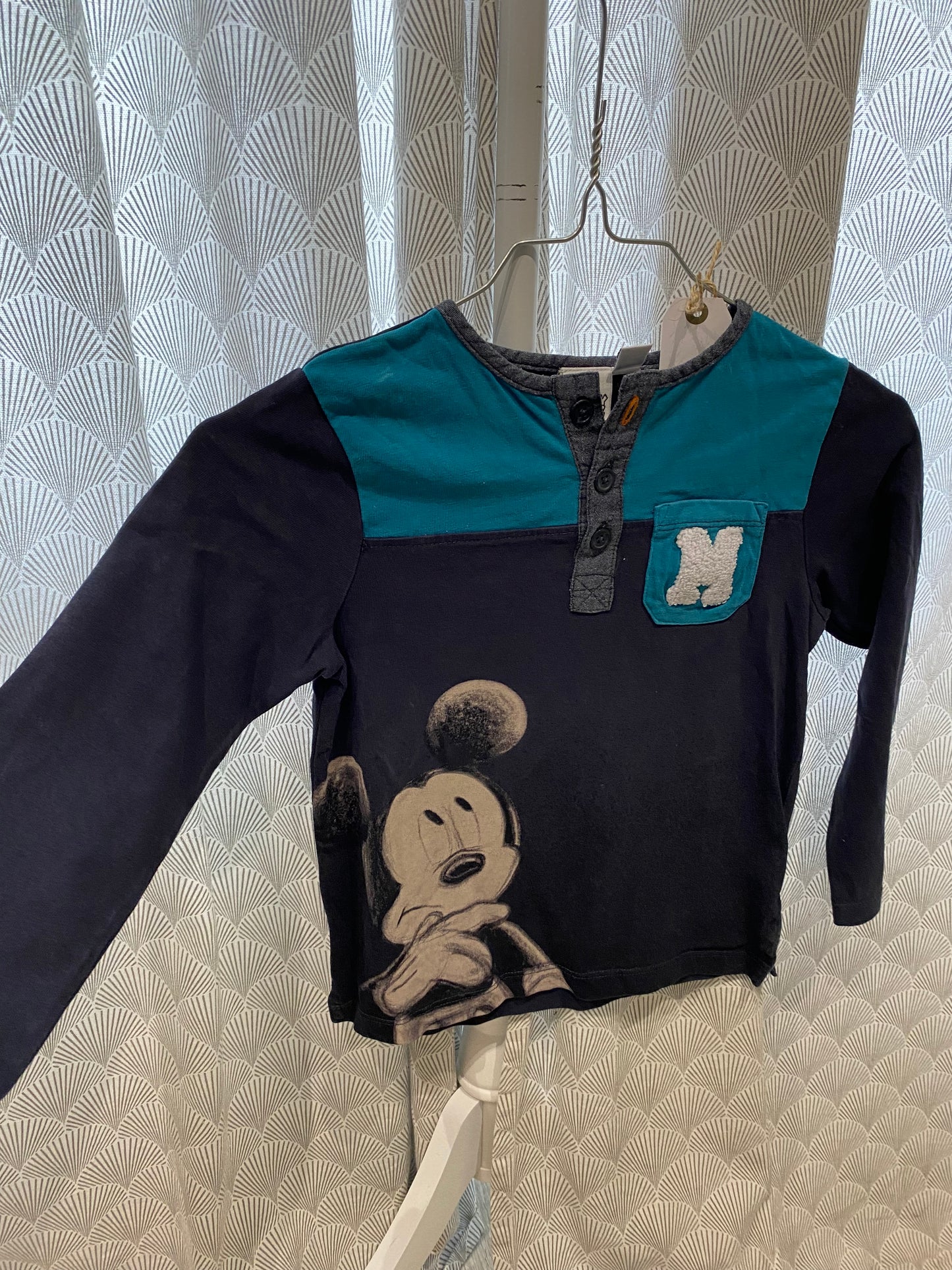 T-shirt manches longues bicolore Mickey – 6 ans