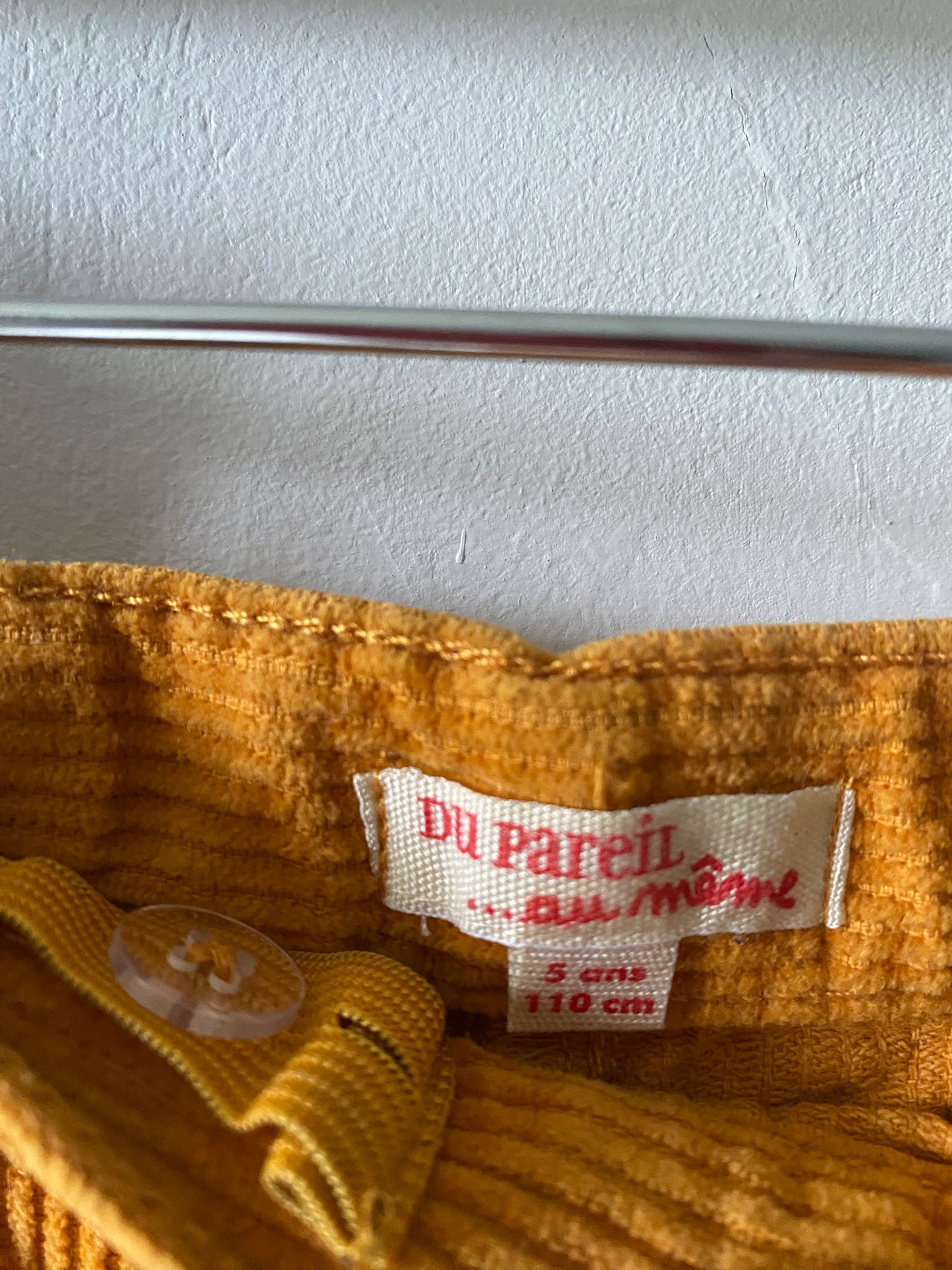 Jupe velours côtelé jaune moutarde DPAM – 5 ans