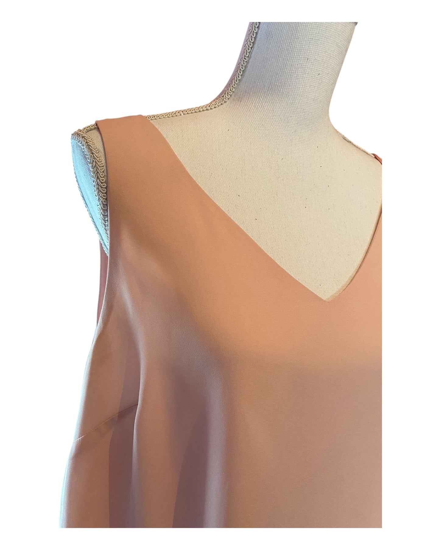 👚 Débardeur femme 44 – Wallis – rose poudré – décolleté en V – chic & fluide