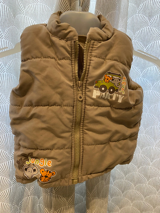 Doudoune sans manches marron – 6 mois – Sans marque