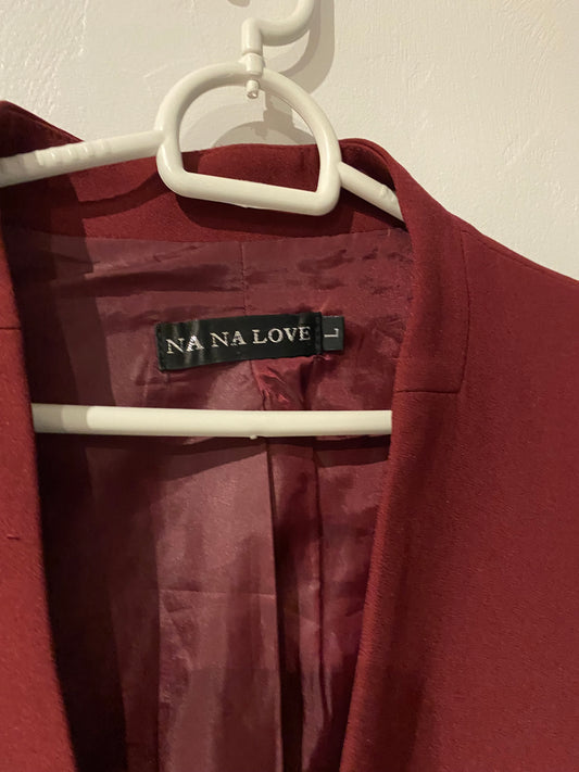 blazer court bordeaux – taille L (convient M) – sans marque