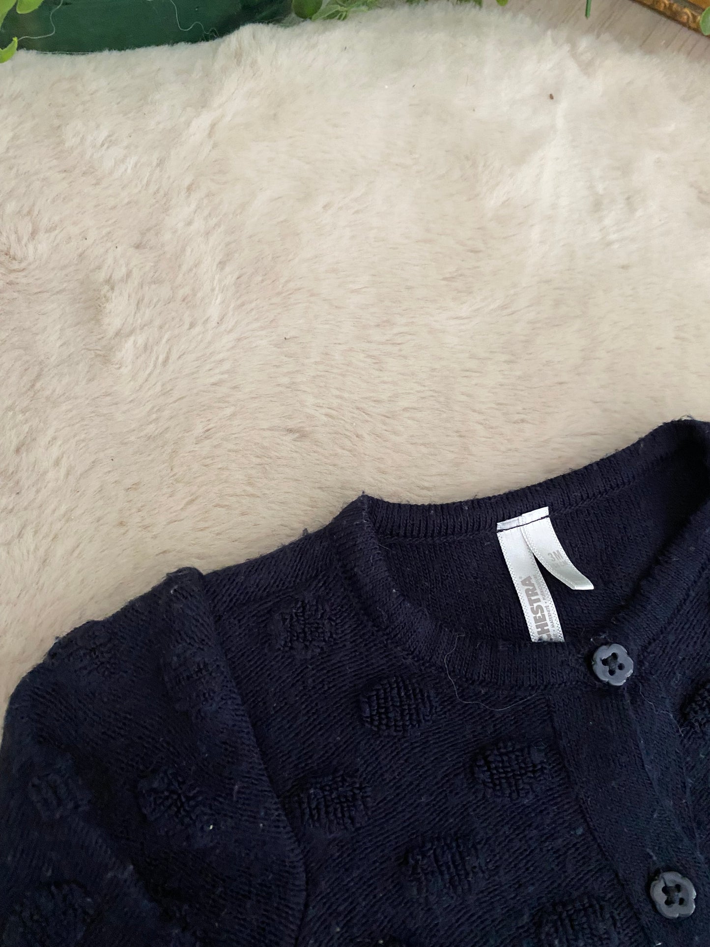 Gilet marine à effet texturé – 3 mois ORCHESTRA 💙✨