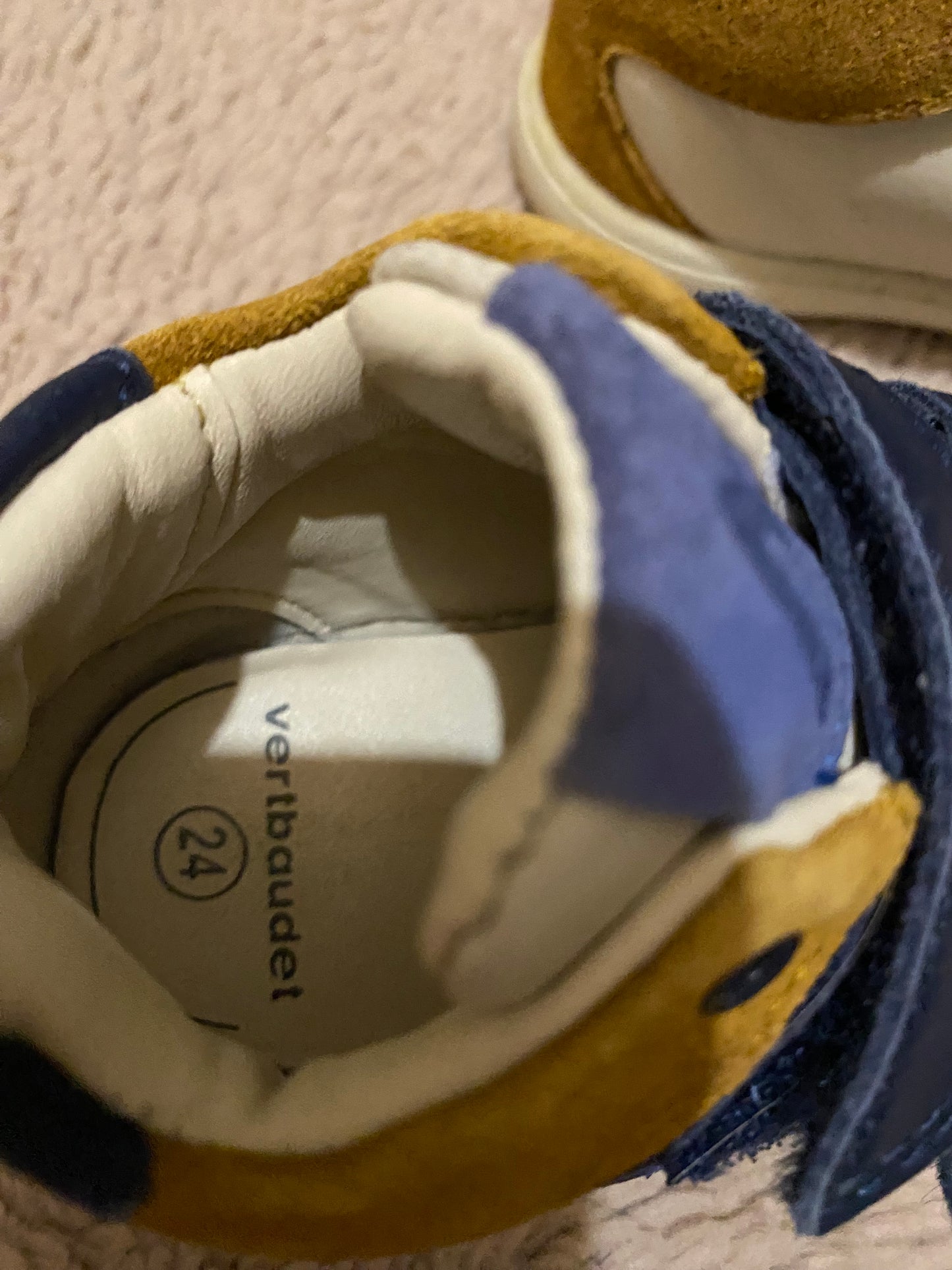 Baskets jaune et bleu à scratch – Vertbaudet | Taille 24