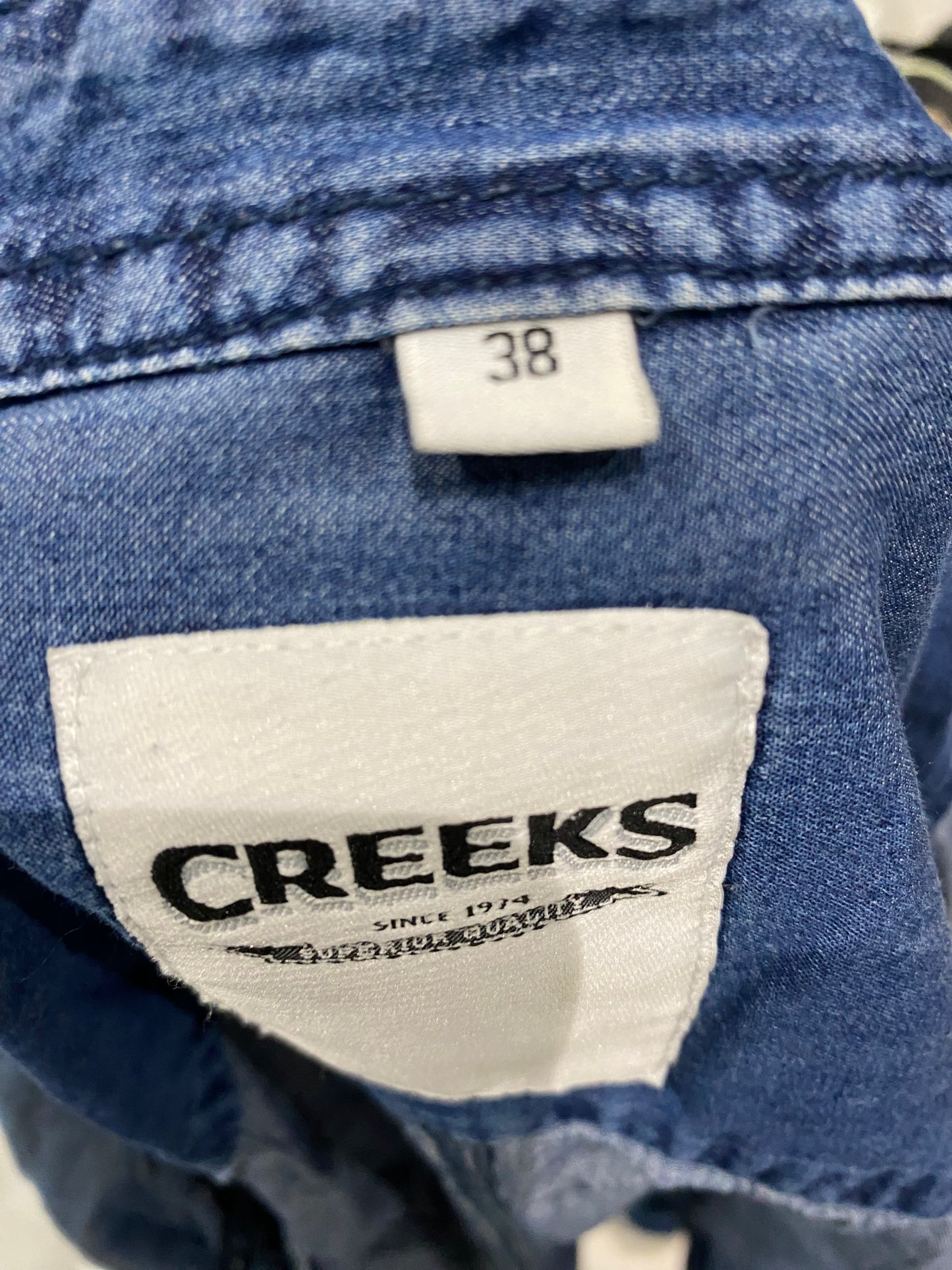 Chemise en jean cintrée à boutons pression – Creeks – 38