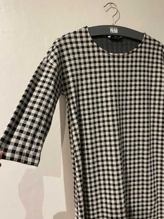 robe droite gris & blanc – Mango – taille M