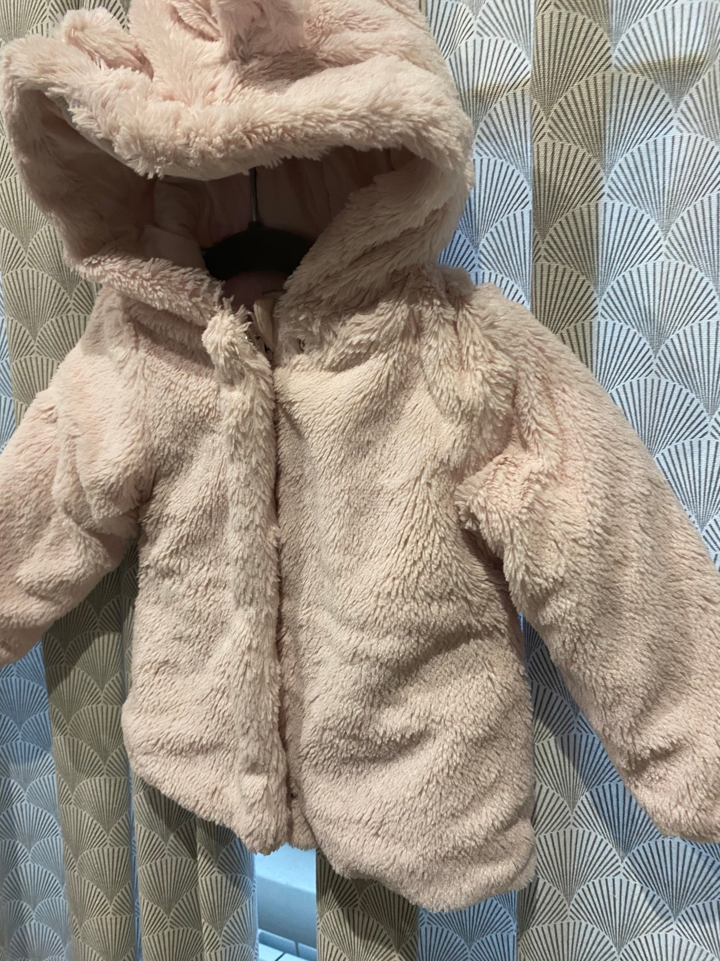 đ» Manteau pilou rose avec oreilles dâours â Grain de BlĂ© â 12 mois
