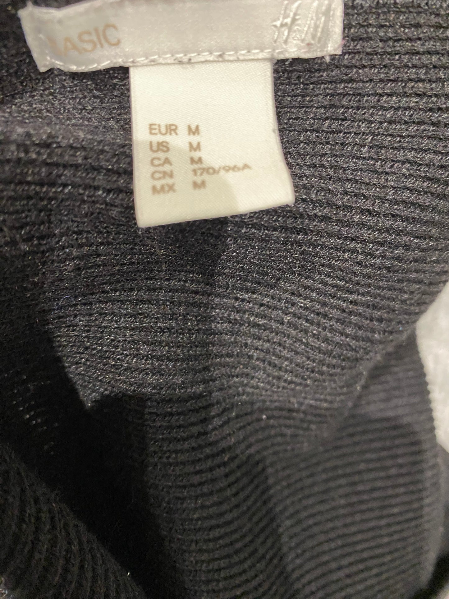 Pull noir effet texturé – H&M – M