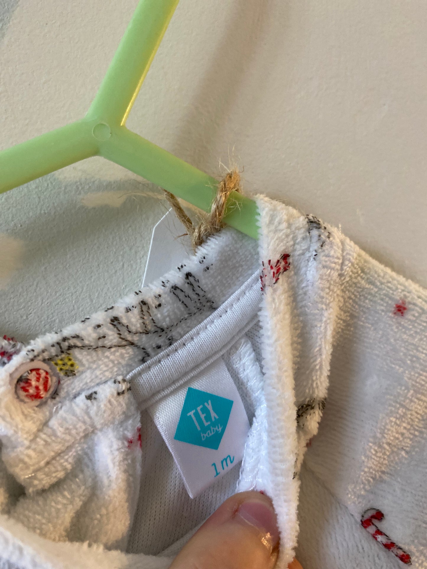 Pyjama bébé Noël blanc – 1 mois – TEX Baby