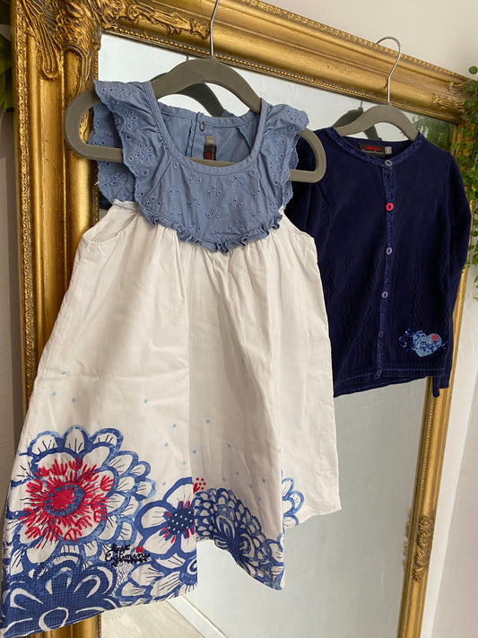 Ensemble bleu chat 3 ans