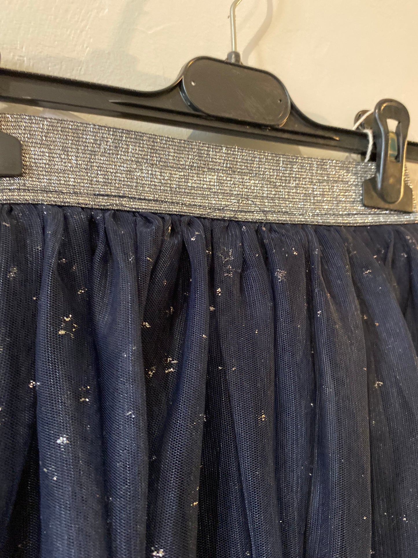 jupe tulle marine – 5 ans – bandeau doré pailleté (sans marque)