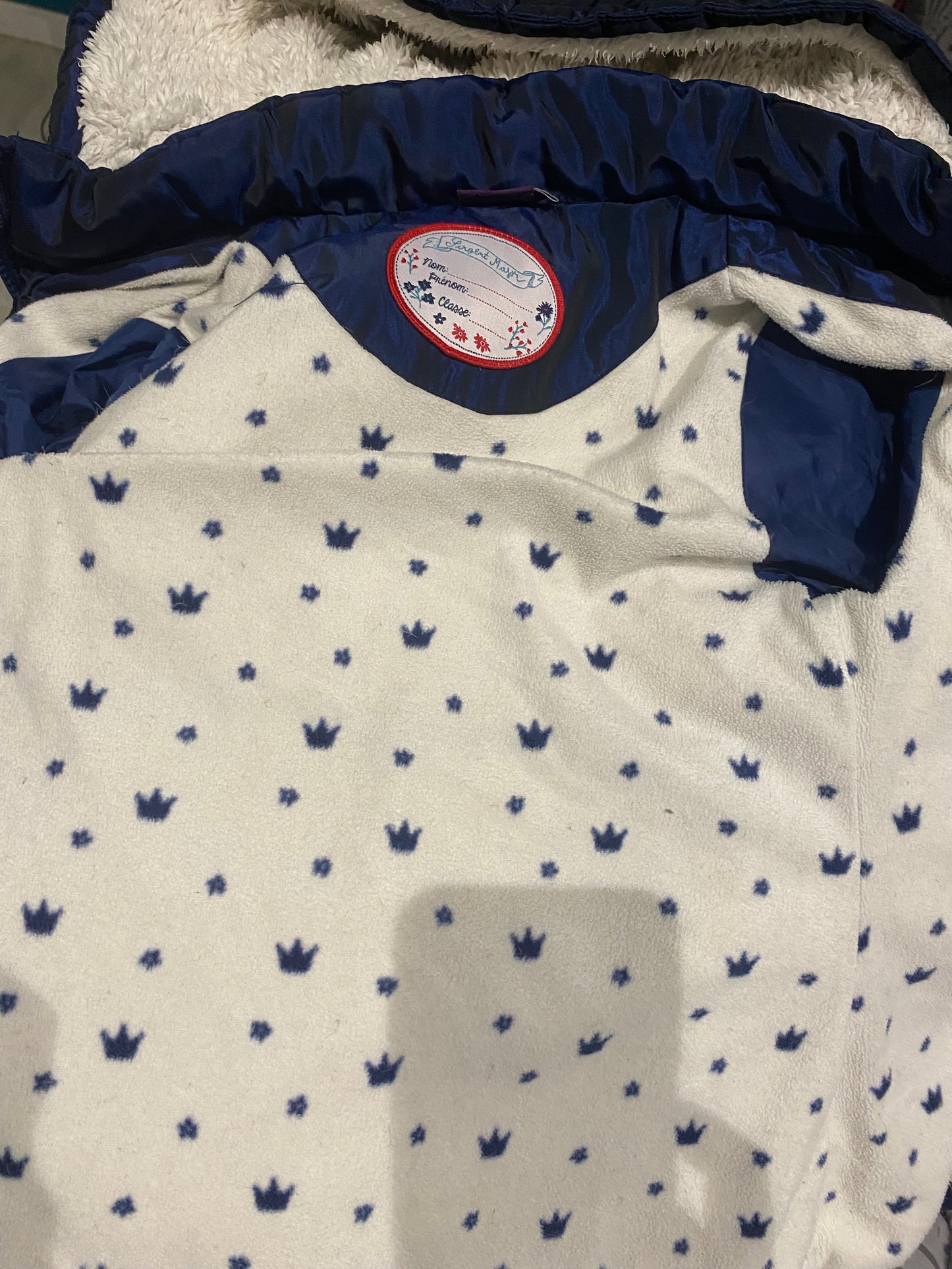 ❄️ Doudoune bleu électrique intérieur polaire – Sergent Major – 8 ans