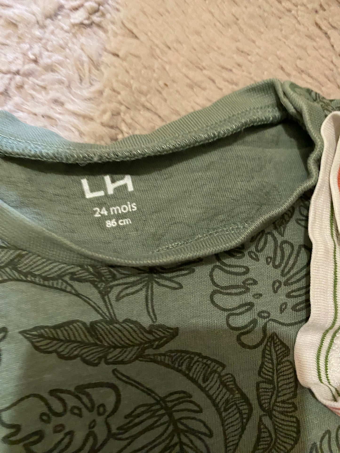 🦁 Lot 3 t-shirts bébé 36 mois – La Halle + DPAM – motifs jungle & tigre – Très bon état