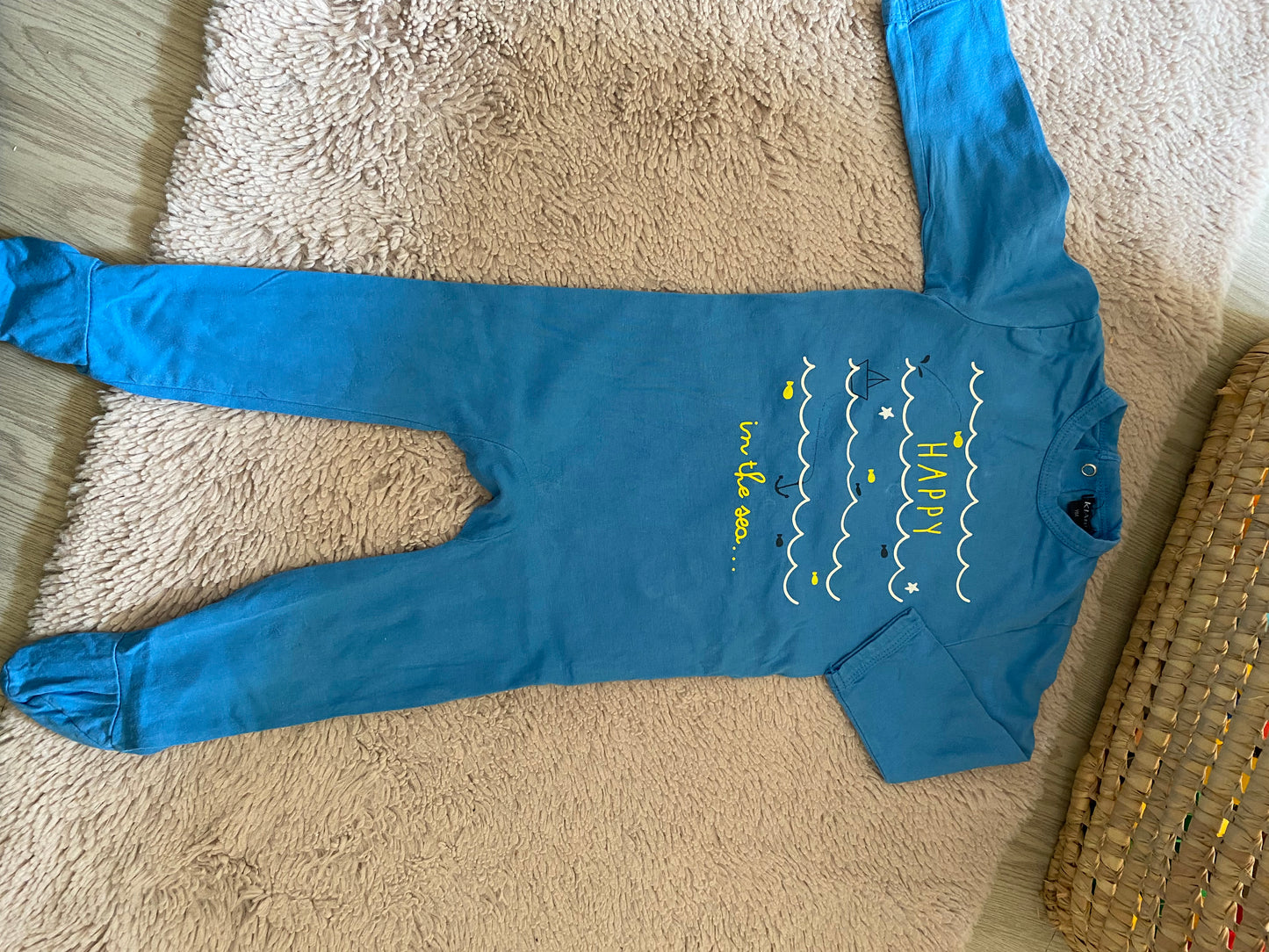 💙 Pyjama léger bleu – Kiabi – 9 mois – ouverture dos