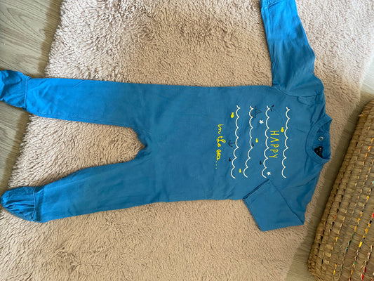 💙 Pyjama léger bleu – Kiabi – 9 mois – ouverture dos
